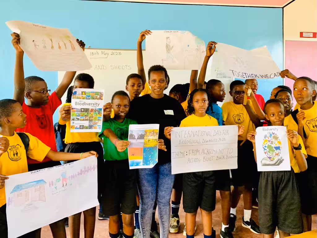 Children learning about nature