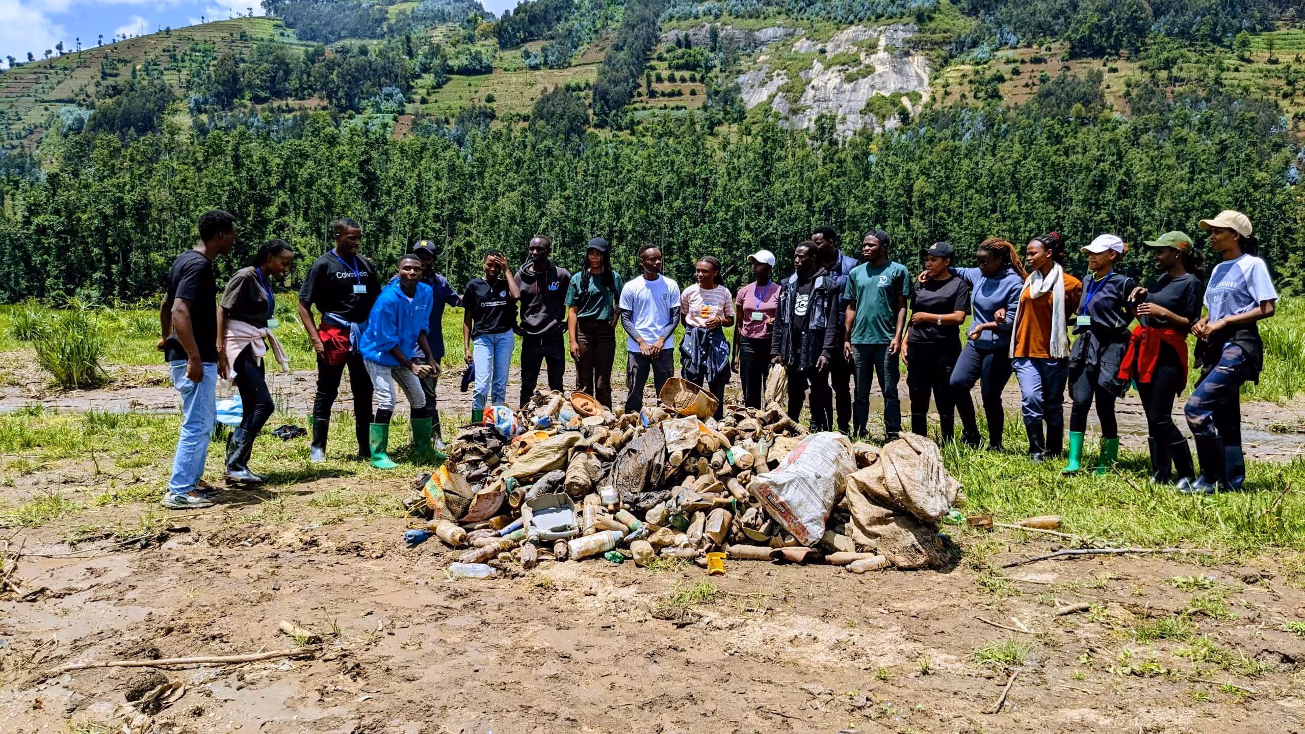 Youth leaders receiving recognition certificates