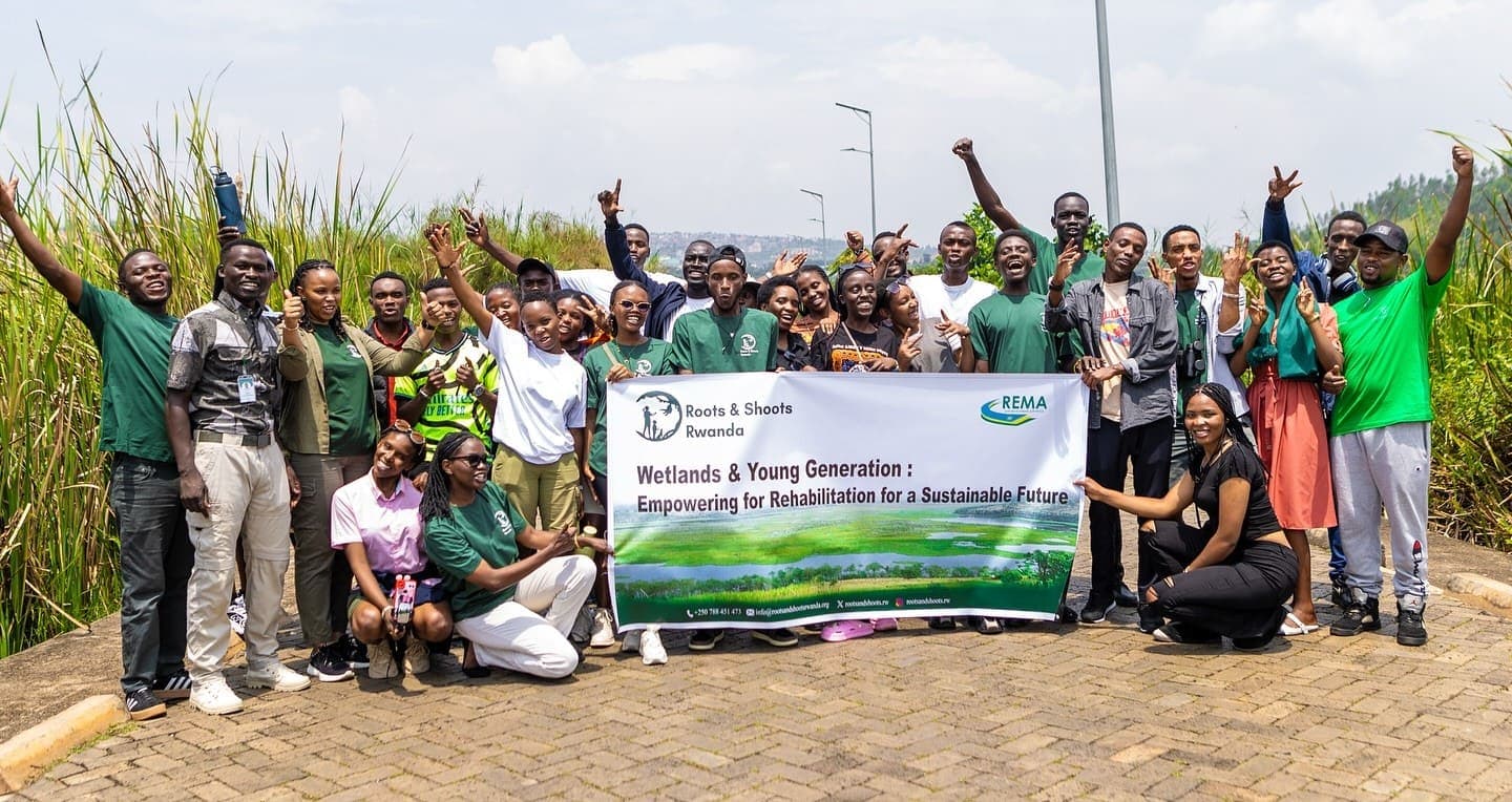 Youth at Nyandungu Urban Wetland Eco-Tourism Park