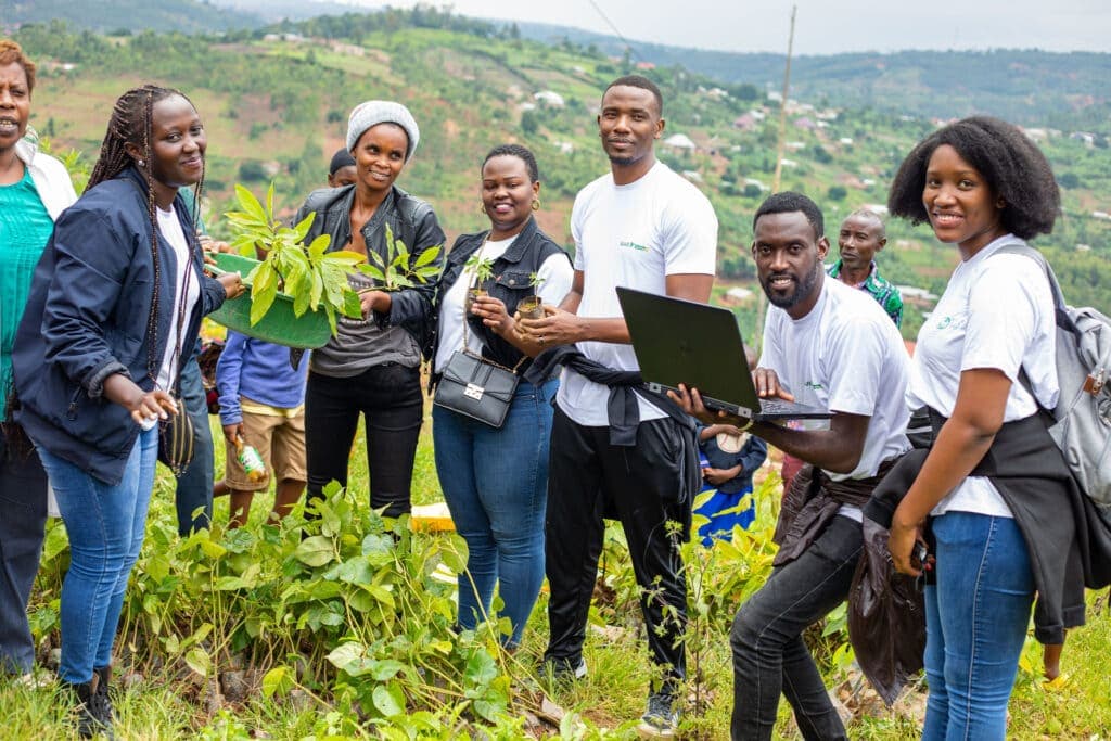 Tree planting with technology