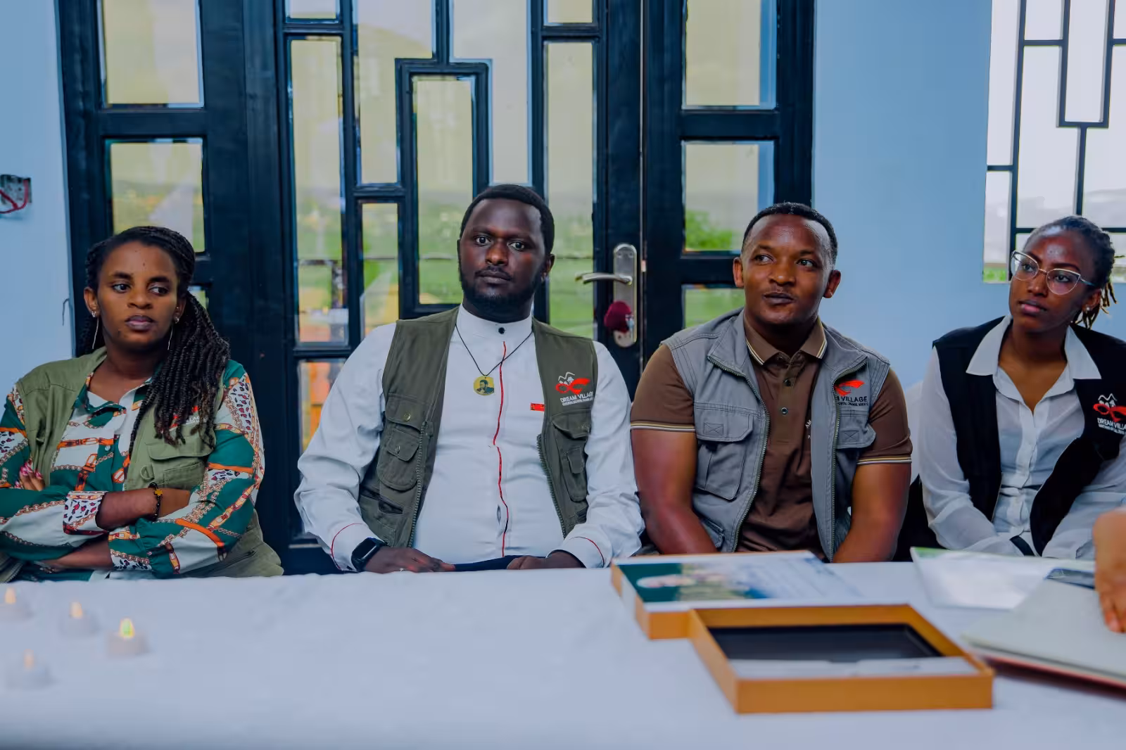 Bags of collected plastic waste